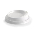 BioPak PS Plastic Lids for BioPak BioCups 80mm White (1000 Pack)