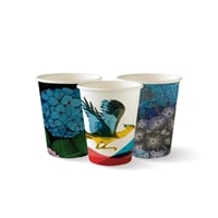 BioPak Art Series Hot BioCups Single Wall 280ml / 8oz (1000 Pack)