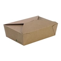 BioPak BioBoard Kraft Takeaway Lunch Boxes Large (200 Pack)