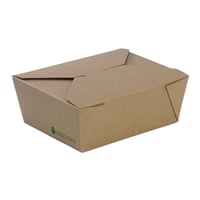 BioPak BioBoard Kraft Takeaway Lunch Boxes Medium (200 Pack)