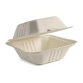 BioPak BioCane Clamshell Container White - 152x 152x 81mm (500 Pack)