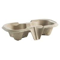 BioPak Takeaway Coffee Cup Carry Trays 2 Cup (500 Pack)