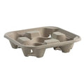 BioPak Takeaway Coffee Cup Carry Trays 4 Cup (300 Pack)