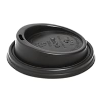BioPak PLA Lids for BioPak BioCups 80mm Black (1000 Pack)