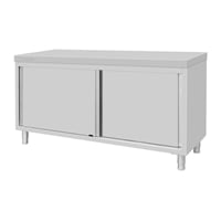 Vogue Standing Floor Cupboard Stainless Steel - 900x1800x600mm