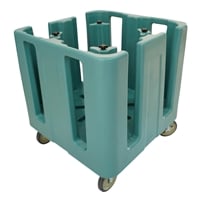 Cambro Adjustable Compact Dish Caddy 4 Column- Slate Blue