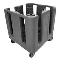 Cambro Compact Adjustable Dish Caddy 4 Column - Black