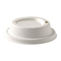 BioPak Sugarcane Lids for BioPak BioCups White 90mm (1000 Pack)