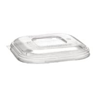 BioPak PLA Lids Clear for BioCane Square Base 280 480 & 630ml (600 Pack)