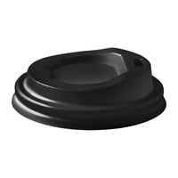 BioPak PLA Lids for BioPak BioCups 4oz 62mm Black (1000 Pack)