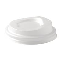 BioPak PLA Lids for BioPak BioCups 4oz 62mm White (1000 Pack)