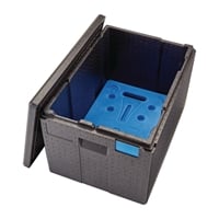 Cambro GOBOX EPP180XLT Top Loading Carrier for disposable dishes and Gelato Pans Black - 64.5Ltr