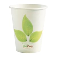 BioPak BioCup Single Wall Leaf - 280ml 8oz 80mm (Pack 1000)