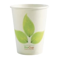 BioPak BioCup Single Wall Leaf - 390ml 12oz 90mm (Pack 1000)