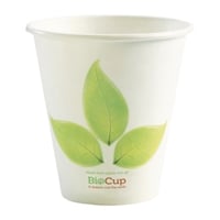 BioPak BioCup Single Wall Leaf - 280ml 8oz 90mm (Pack 1000)
