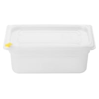 Hygiplas Click PP 1/4 GN Container with Lid & 7 Colour Clips 100mm 2.5Ltr (4 Pack)