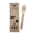 BioPak BioCutlery Wooden Fork in Paper Sleeves - 16cm (200 Pack)