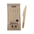 BioPak BioCutlery Wooden Knife - 16cm (20 Pack)