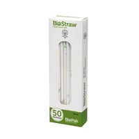 BioPak BioStraw Regular Straws White - 6mm (50 Pack)