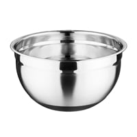 Vogue Stainless Steel Mixing Bowl with Silicone Base 5Ltr