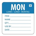 Hygiplas Dissolvable Day of the Week Labels Monday (250 Pack)