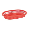 Olympia Oval Polypropylene Food Basket Red (6 Pack)