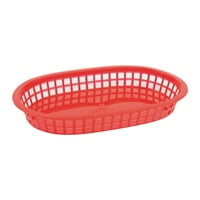 Olympia Oval Polypropylene Food Basket Red (6 Pack)