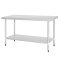 Vogue Stainless Steel Prep Table 1500mm