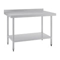 Vogue Stainless Steel Table with Splashback 1200mm