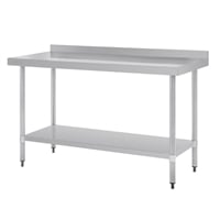 Vogue Stainless Steel Table with Splashback 1500mm