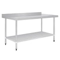 Vogue Stainless Steel Table with Splashback 1800mm