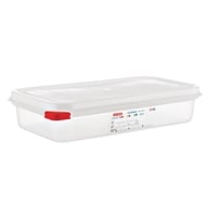 Araven Polypropylene 1/3 Gastronorm Containers With Lids 65mm (4 Pack)