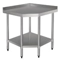 Vogue Stainless Steel Corner Table 700mm