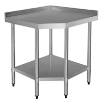 Vogue Stainless Steel Corner Table 700mm