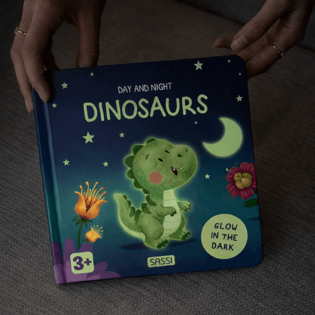 Sassi Board Book - Glow In The Dark - Dinosaurs image 2