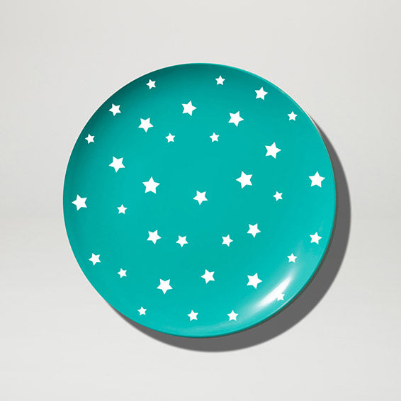 Barel Green Coloured Star Melamine Plate 25cm