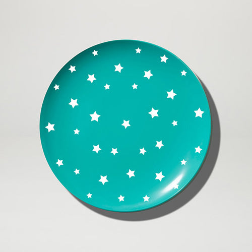 Barel Green Coloured Star Melamine Plate 25cm