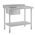 Vogue Single Bowl Sink R/H Drainer - 1000mm 90mm Drain
