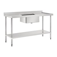 Vogue Single Bowl Sink Double Drainer - 1500mm 90mm Drain