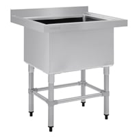 Vogue St/St Deep Pot Sink - 770mm (w) x 600mm (d) 90mm Drain