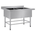 Vogue Double Deep Pot Sink 90mm Drain