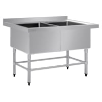 Vogue Double Deep Pot Sink 90mm Drain