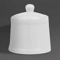 Olympia Whiteware Pier Sugar Bowl with Lid - 250ml (Box 6)