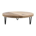 Olympia Round Display Stand Mango Wood with Metal Legs 250x80mm