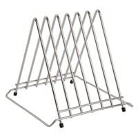 Hygiplas Stainless Steel Triangle Chopping Board Rack - 6x 30mm Slots