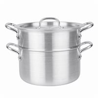 Vogue Aluminium Double Boiler Pan With Lid 240mm
