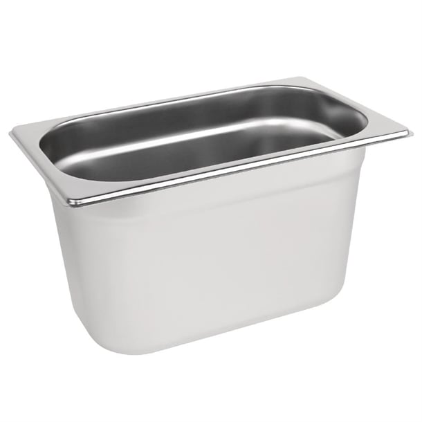 Vogue Stainless Steel Gastronorm Tray 1/4 - 150mm deep
