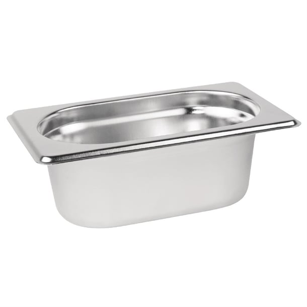 Vogue Stainless Steel Gastronorm Tray 1/9 - 65mm deep