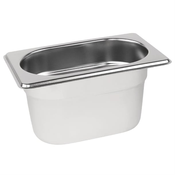 Vogue Stainless Steel Gastronorm Tray 1/9 - 100mm deep