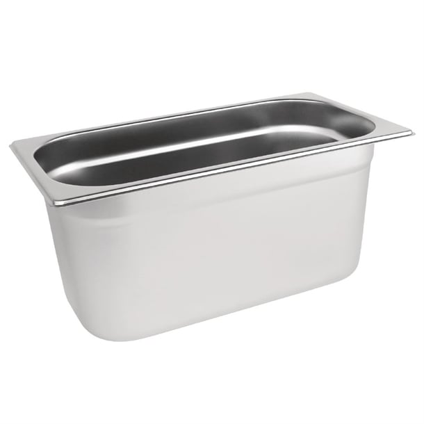 Vogue Stainless Steel Gastronorm Tray 1/3 - 200mm deep